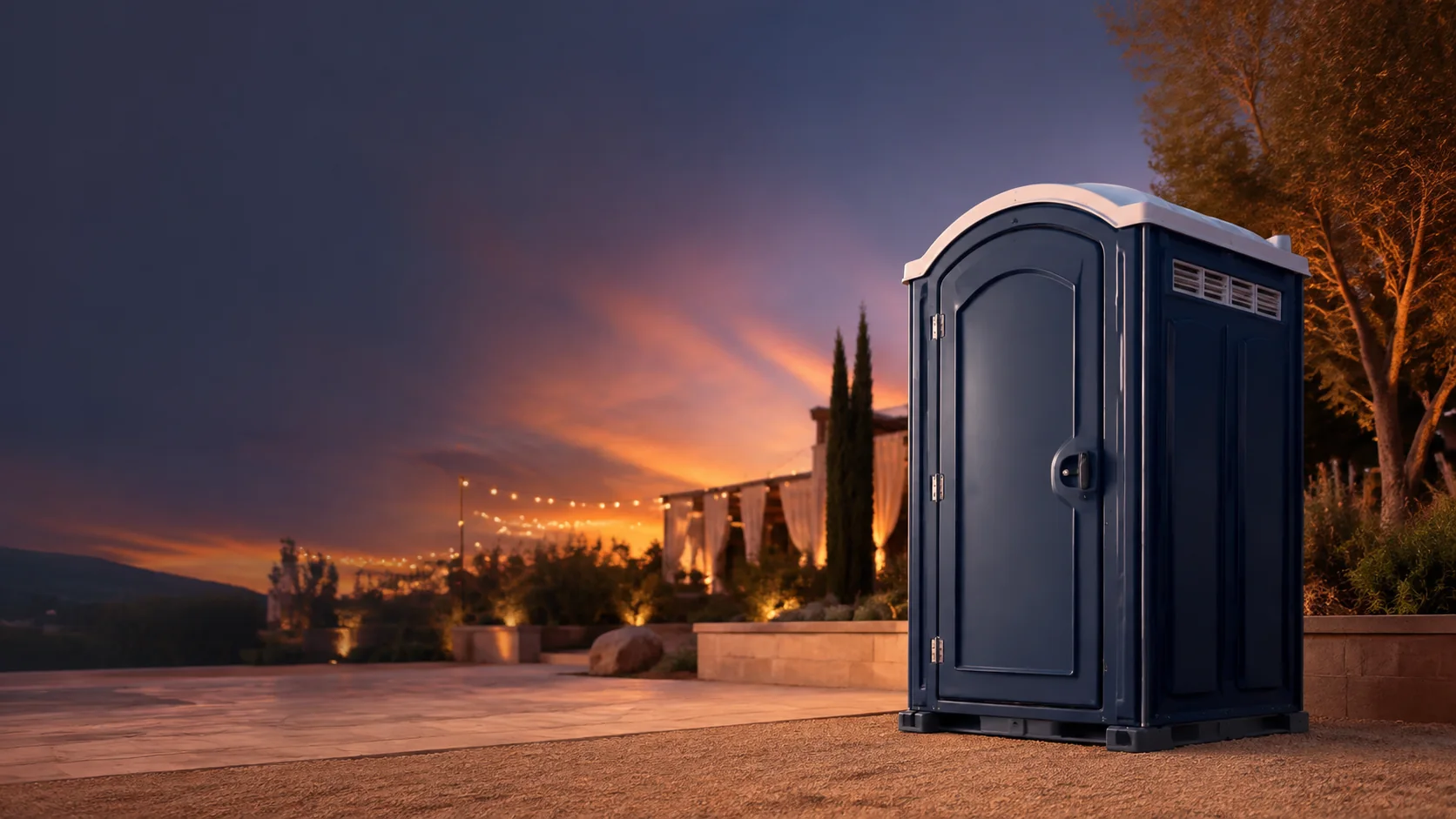 Portable restroom shown for rental planning in Hagerstown, MD